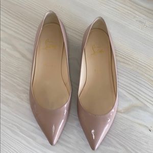 SOLD***Christian Louboutin Nude Patent Flats